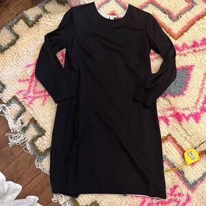 Theory black crepe dress 
